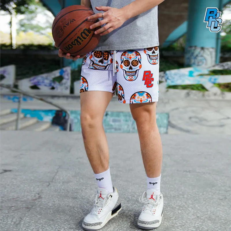 BKCXZICE Basketball Shorts Unisex White-2