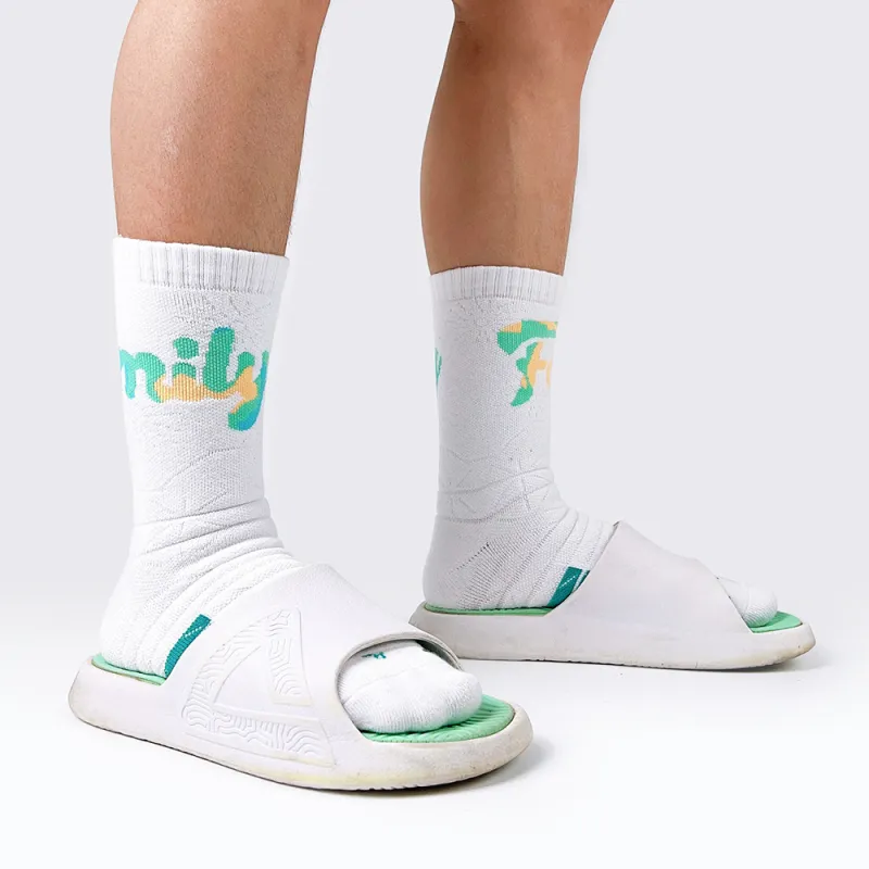 BKCXZICE Crew Thickened Stripes Gradient Basketball Socks Unisex Combo Set-10