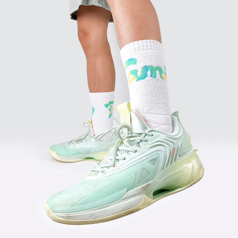 BKCXZICE Crew Thickened Stripes Gradient Basketball Socks Unisex Combo Set-11