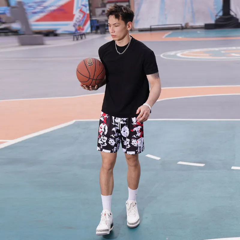 BKCXZICE Basketball Shorts Unisex Black-5