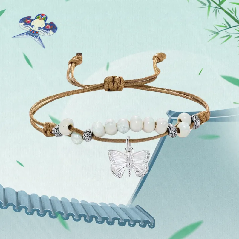 CANDY PLANET Colored Glaze Jade Bracelets Unisex-4