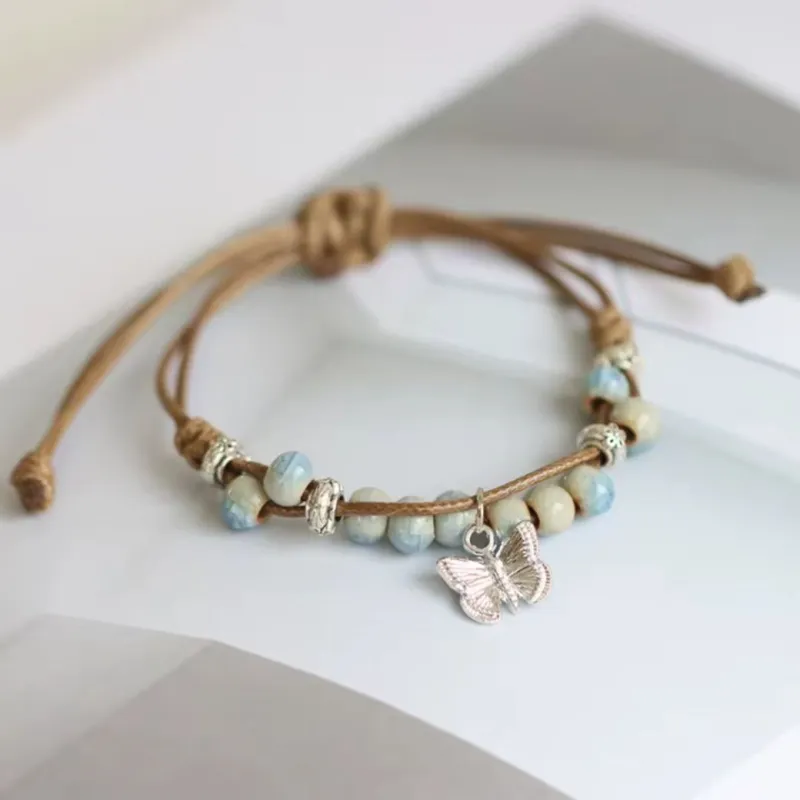 CANDY PLANET Colored Glaze Jade Bracelets Unisex-2