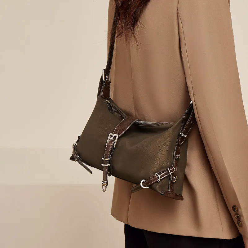 FOXER Synthetic Leather Shoulder Bag, Crossbody Bag Regular Women's Coffee-6