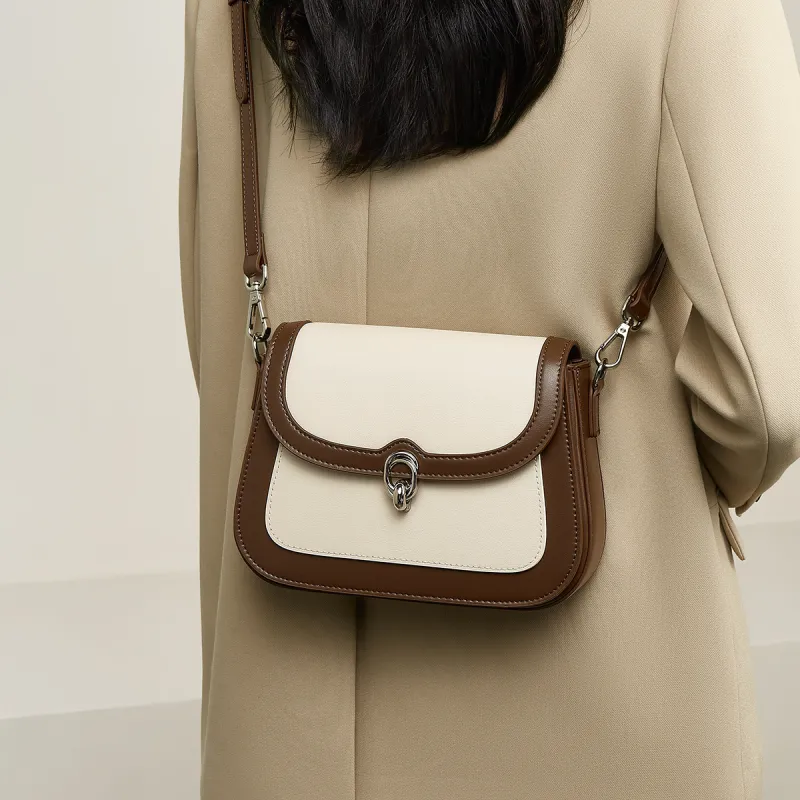 FOXER Shoulder Bags Ecru & Espresso-2