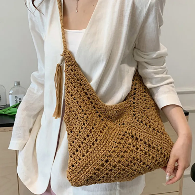 FOXER Knitted Fabric Shoulder Bag Women's Multicolor-5