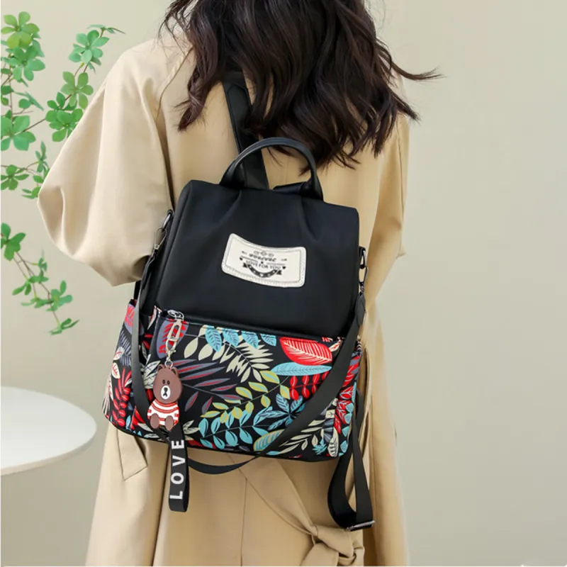 FOXER Fabric Backpack Women's Black-3