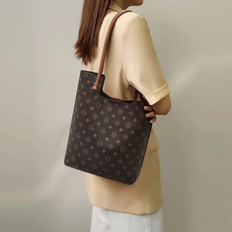 FOXER Synthetic Leather Tote Bag, Shopping Bag, Shoulder Bag Women's Khaki-22