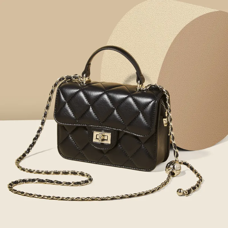 FOXER Synthetic Leather Handbag Regular Women's White/Black-8