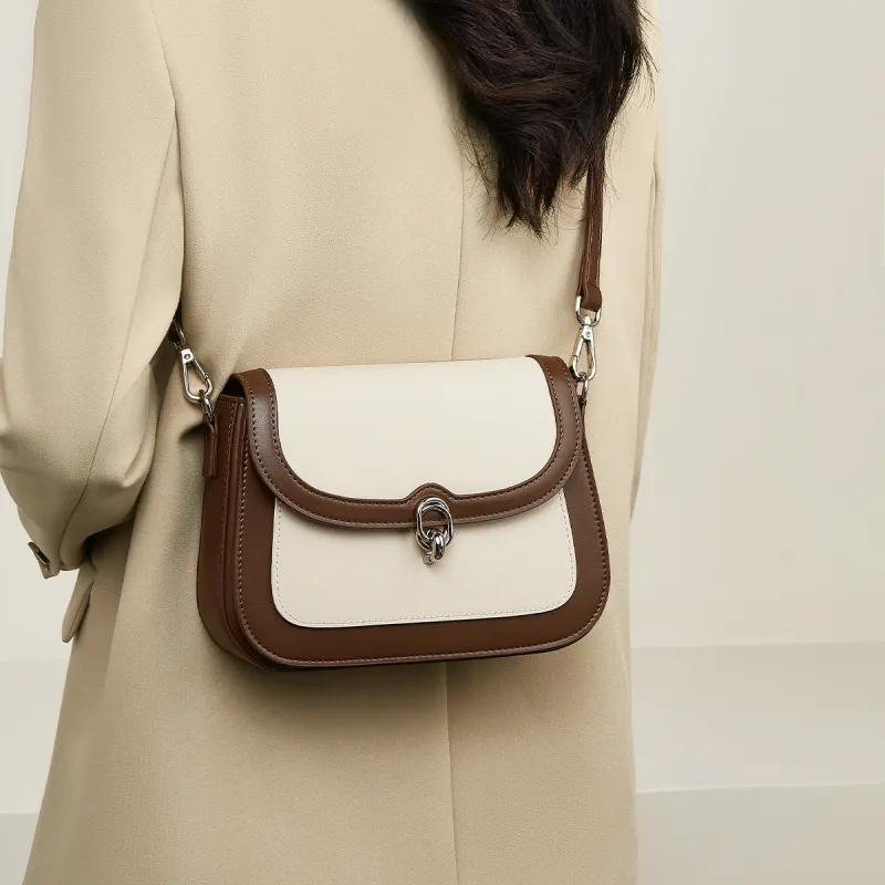 FOXER Shoulder Bags Ecru & Espresso-3
