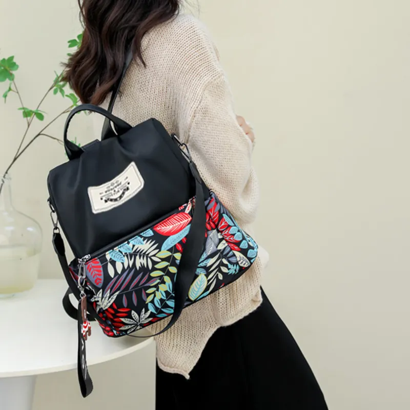 FOXER Fabric Backpack Women's Black-4