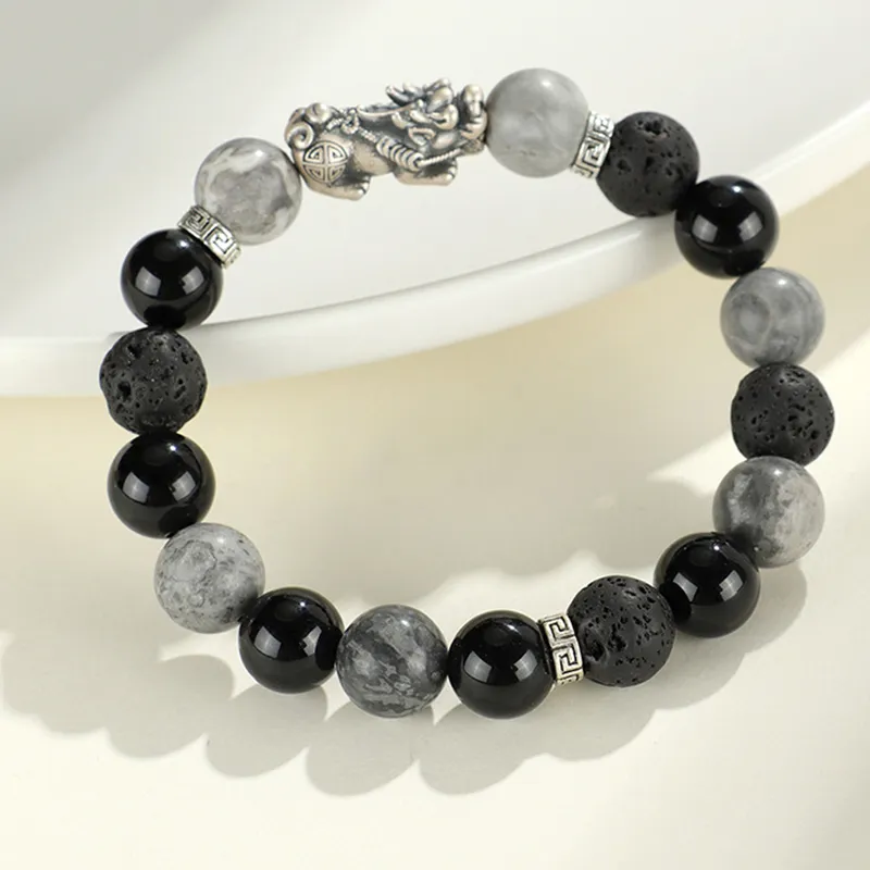 Bubble Scallops Map Stone Bracelets Unisex-2