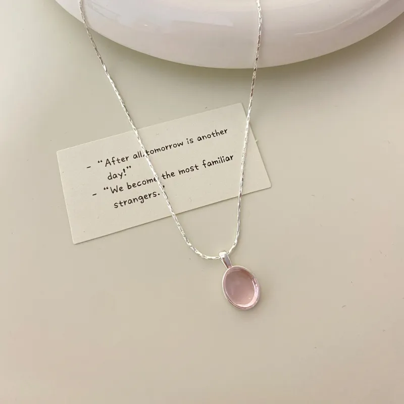 Bubble Scallops Chalcedony Necklaces Women's-3