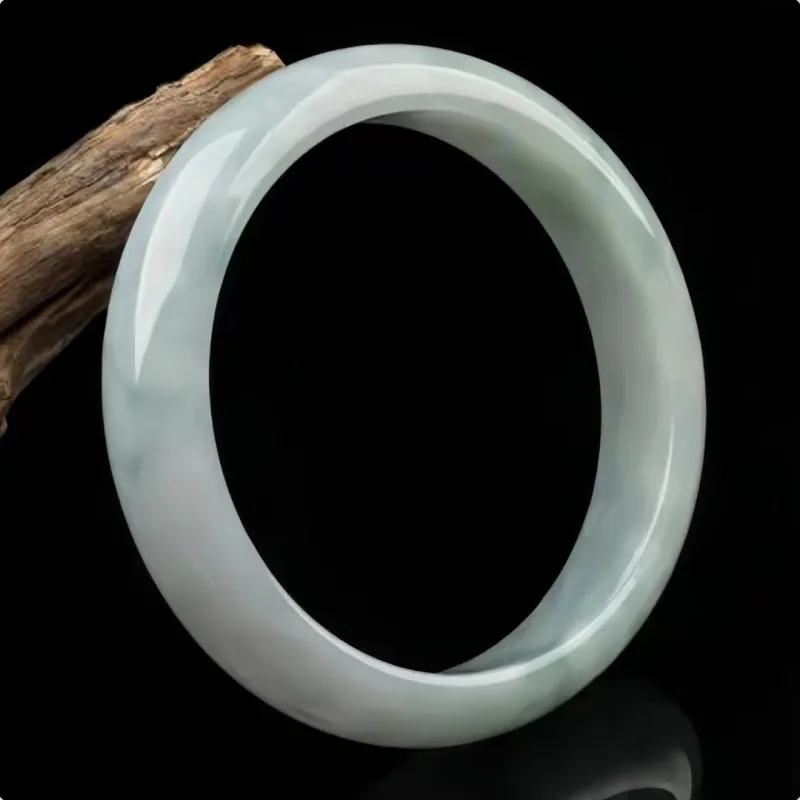 Bubble Scallops Bean Type Jadeite Bangles Women's-2