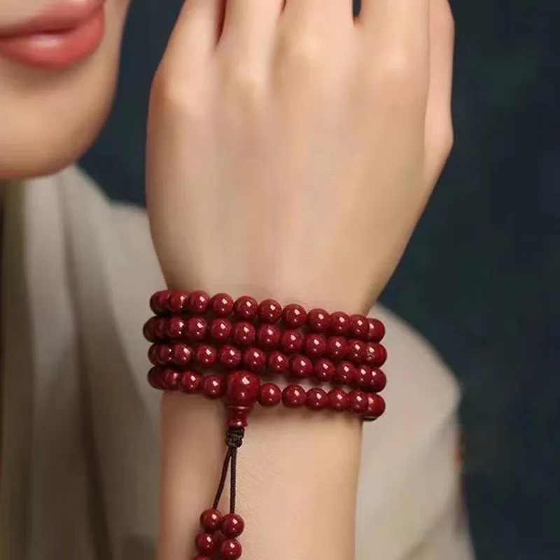 Bubble Scallops Reconstructed Cinnabar Bracelets Unisex-2