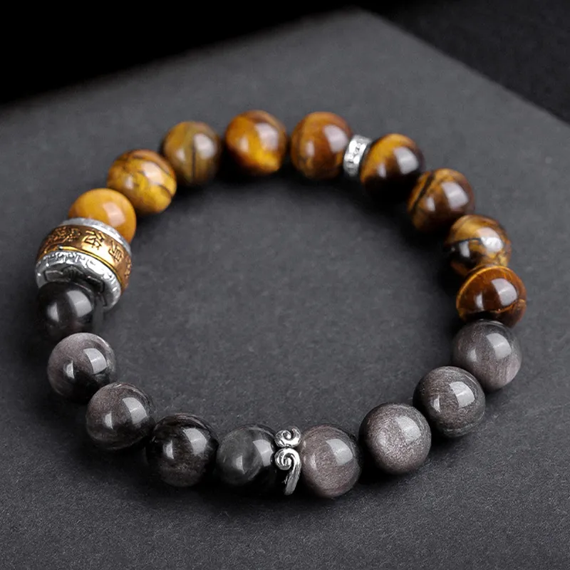 Bubble Scallops Tiger's Eye Stone Bracelets Unisex-3