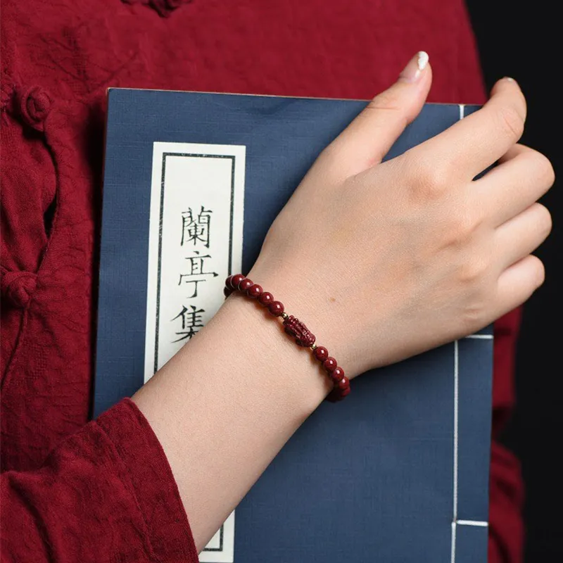 Bubble Scallops Reconstructed Cinnabar Bracelets Unisex-1