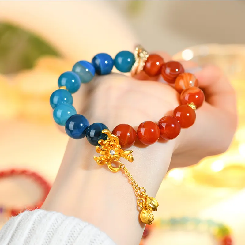 Bubble Scallops Agate Jade Bracelets Unisex-3