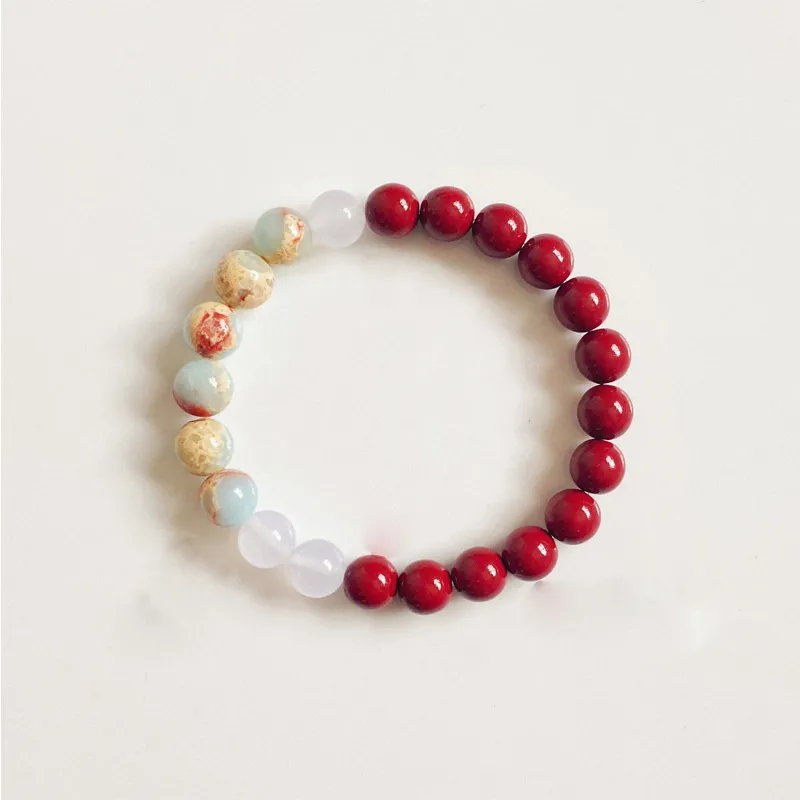 Bubble Scallops Reconstructed Cinnabar Bracelets Unisex-1