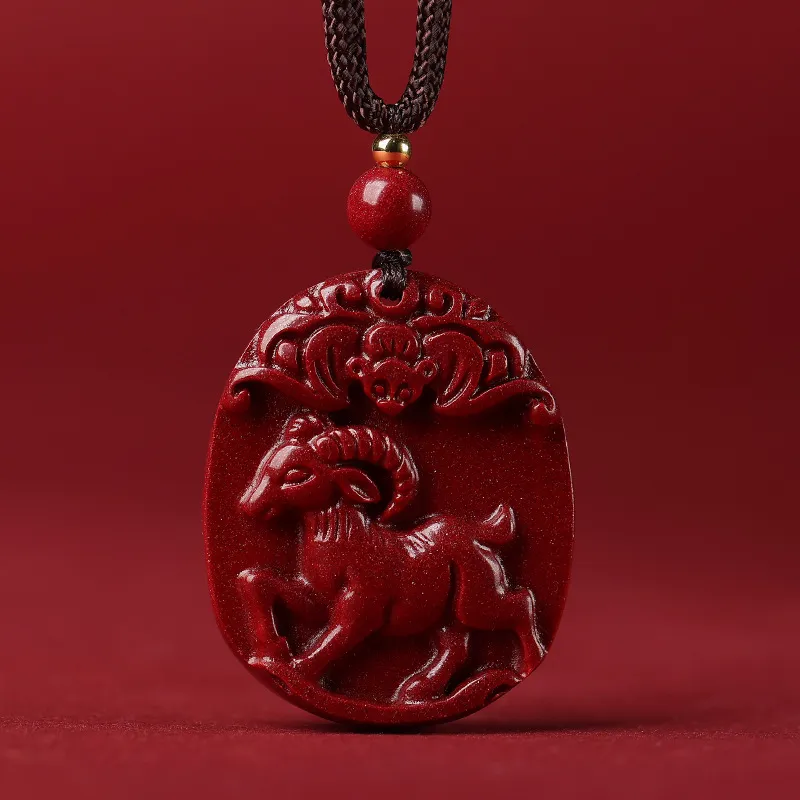 Bubble Scallops Reconstructed Cinnabar Necklaces Unisex-18