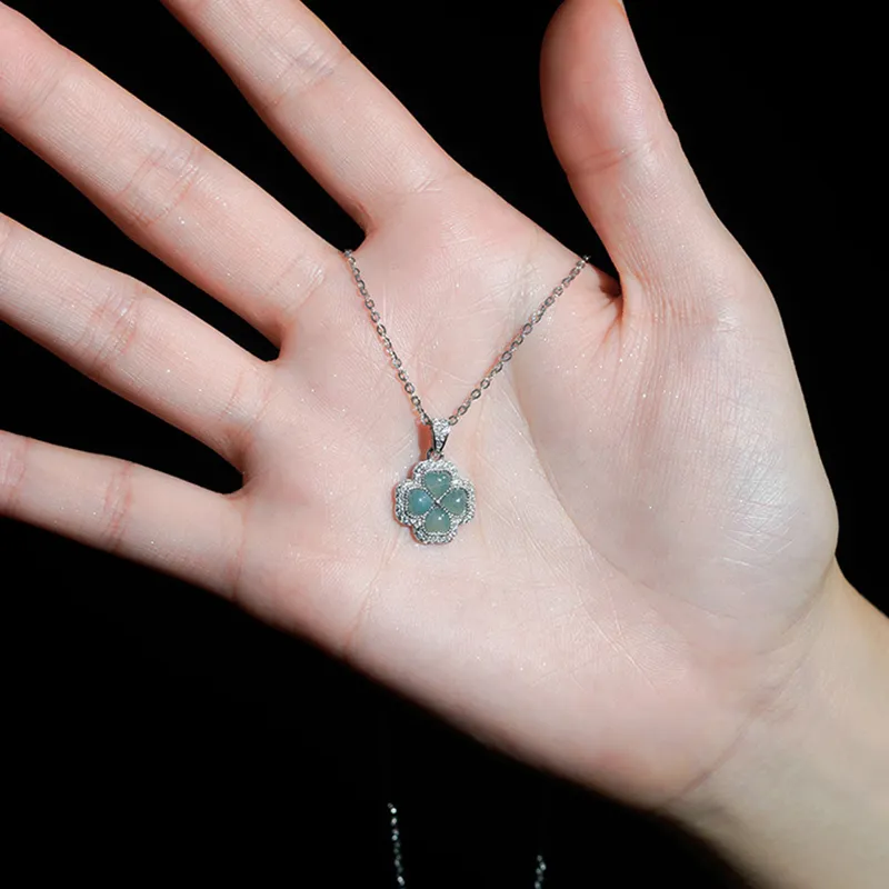 Bubble Scallops Glutinous Jade Jadeite Necklaces Women's-5