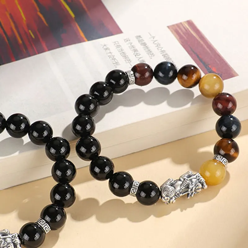 Bubble Scallops Tiger's Eye Stone Jade Bracelets Unisex-3