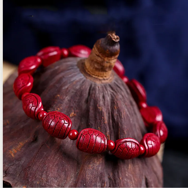Bubble Scallops Reconstructed Cinnabar Bracelets Unisex-1