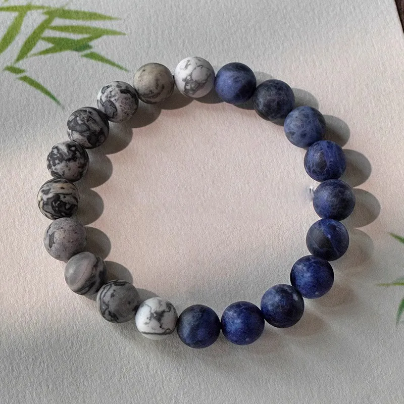 Bubble Scallops Map Stone Jade Bracelets Unisex-1