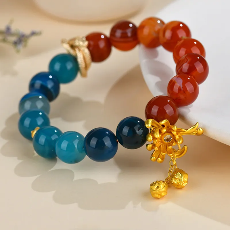 Bubble Scallops Agate Jade Bracelets Unisex-1