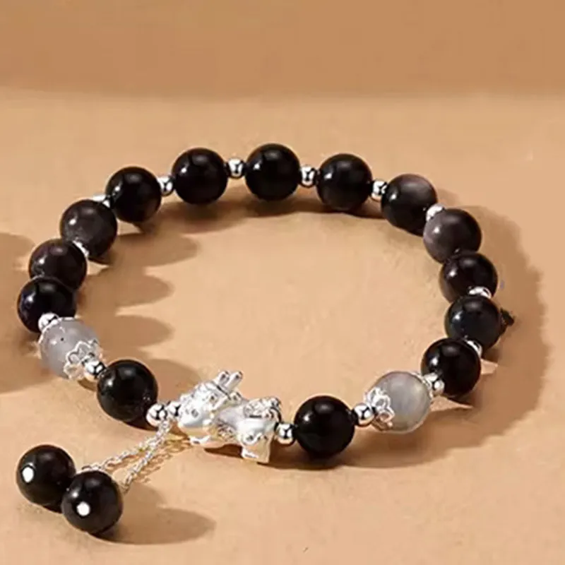 Bubble Scallops Glass Cat Eye Bracelets Unisex-1
