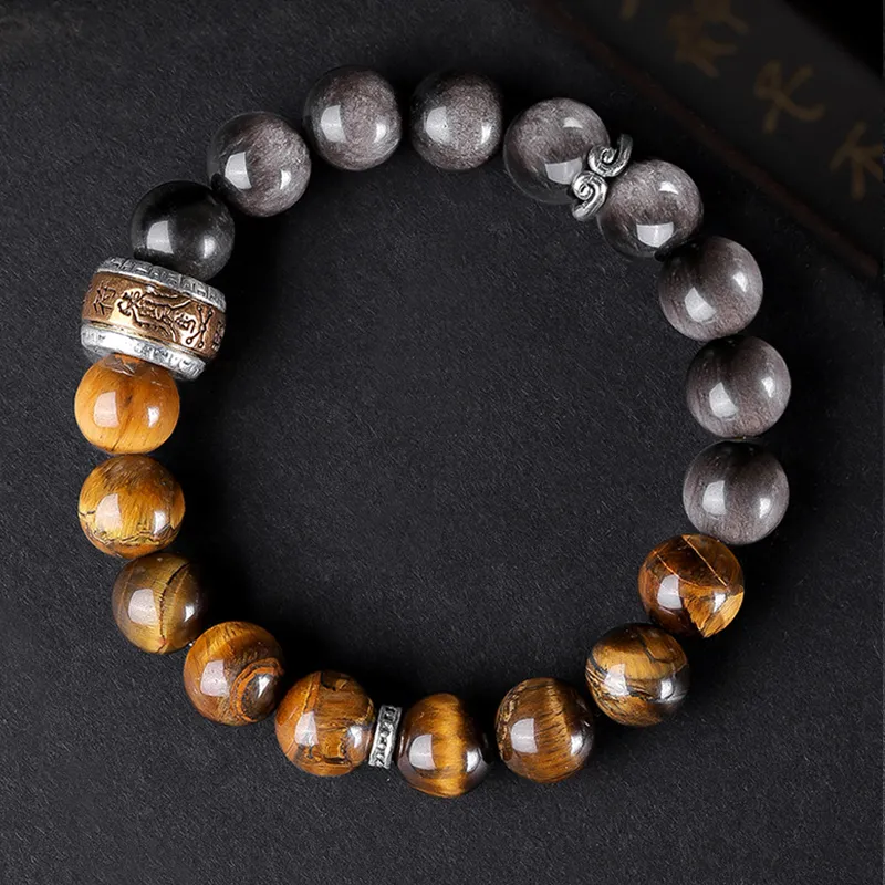 Bubble Scallops Tiger's Eye Stone Bracelets Unisex-1