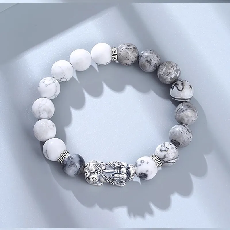 Bubble Scallops Map Stone Bracelets Unisex-1