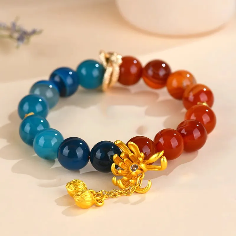 Bubble Scallops Agate Jade Bracelets Unisex-5