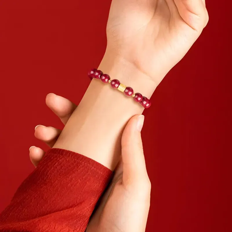 Bubble Scallops Reconstructed Cinnabar Bracelets Unisex-4