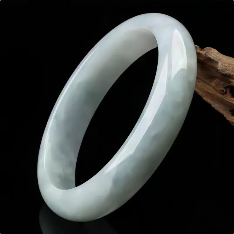 Bubble Scallops Bean Type Jadeite Bangles Women's-3