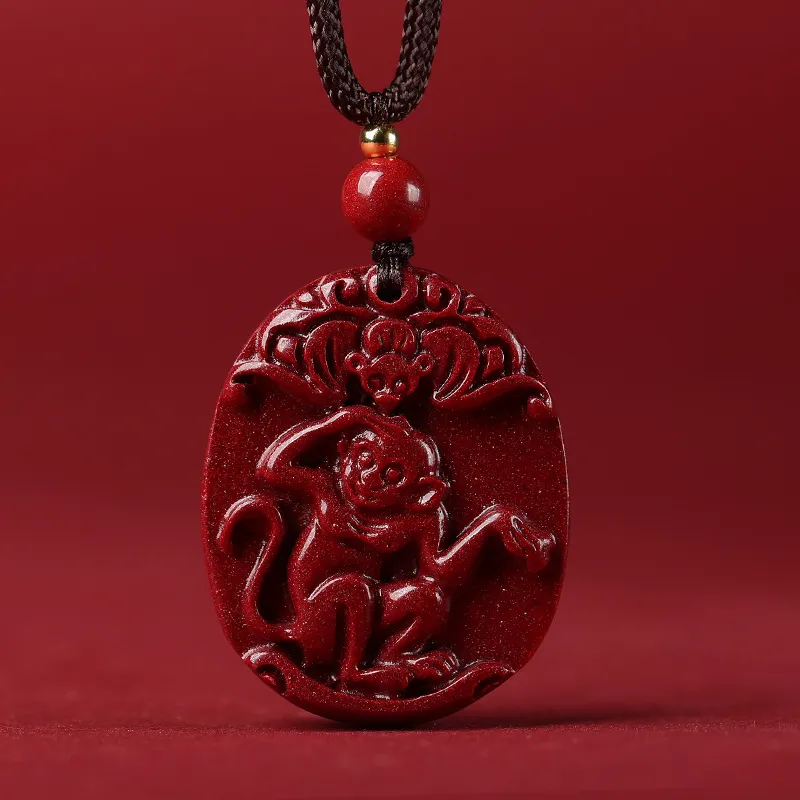 Bubble Scallops Reconstructed Cinnabar Necklaces Unisex-20