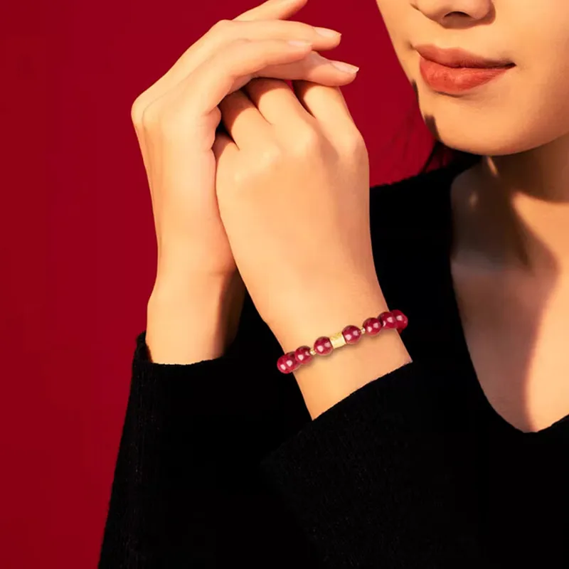 Bubble Scallops Reconstructed Cinnabar Bracelets Unisex-3