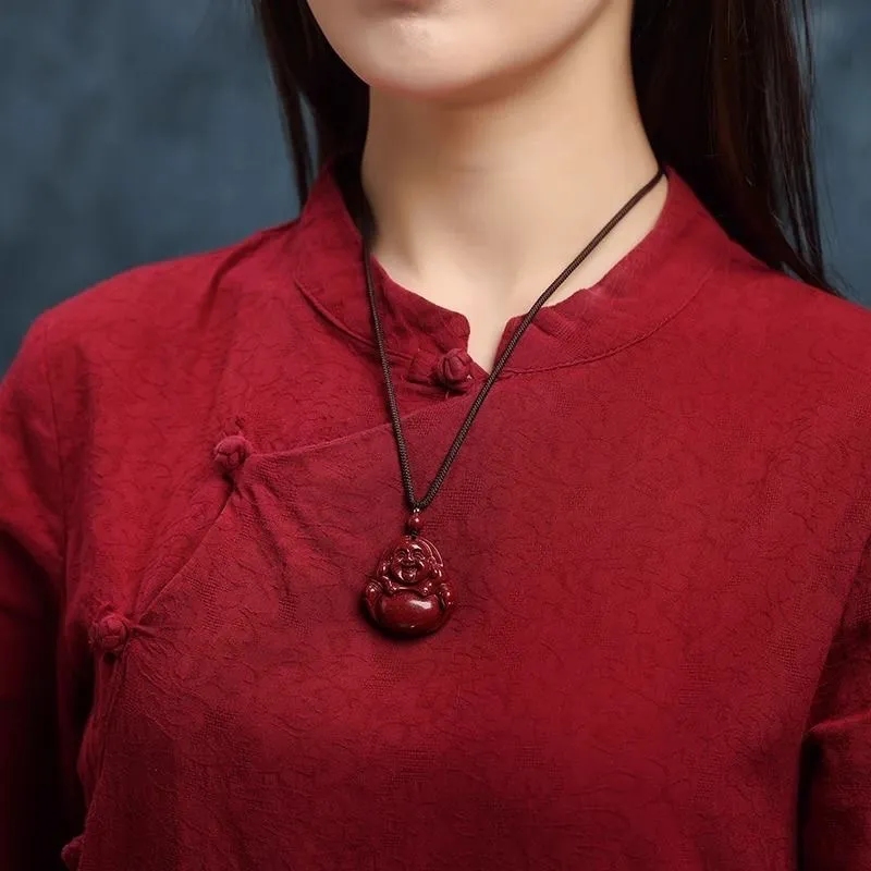 Bubble Scallops Cinnabar Necklaces Unisex-5