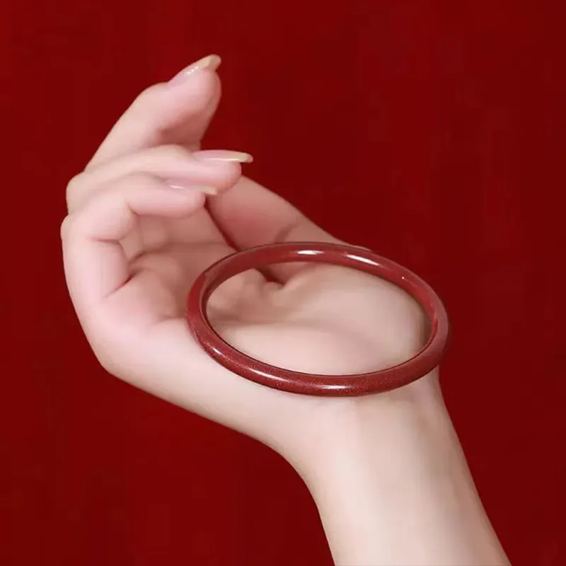Bubble Scallops Reconstructed Cinnabar Bangles Unisex-2