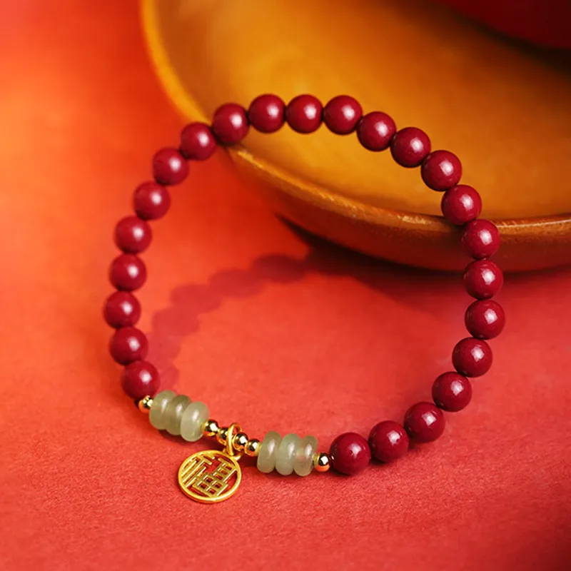 Bubble Scallops Reconstructed Cinnabar Bracelets Women's-5
