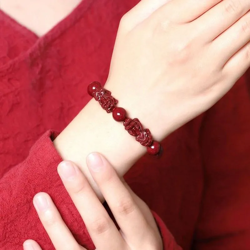 Bubble Scallops Reconstructed Cinnabar Bracelets Unisex-2