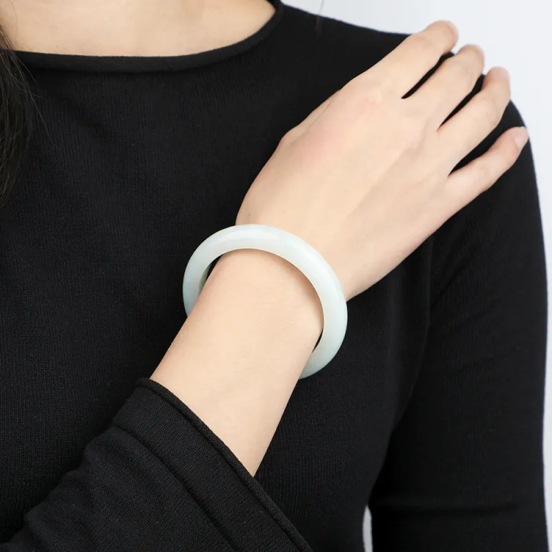 Bubble Scallops Glutinous Jade Jadeite Bangles Women's-2