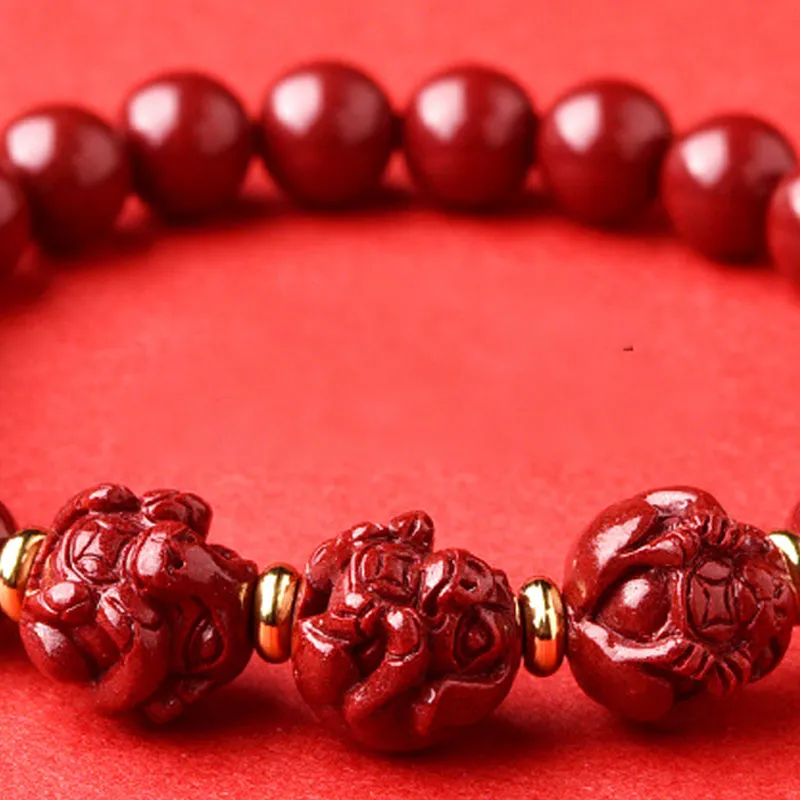 Bubble Scallops Reconstructed Cinnabar Bracelets Unisex-3