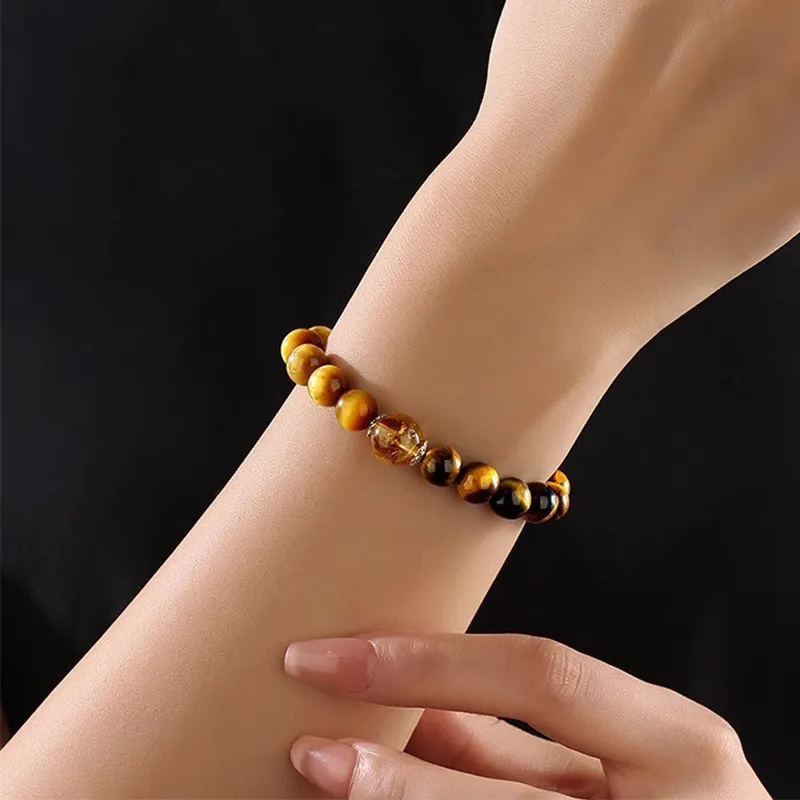 Bubble Scallops Tiger's Eye Stone Bracelets Unisex-1