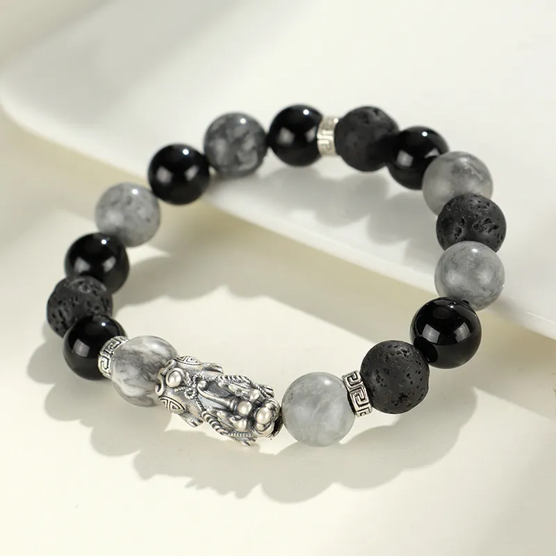 Bubble Scallops Map Stone Bracelets Unisex-4