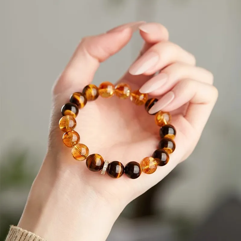Bubble Scallops Tiger's Eye Stone Bracelets Unisex-1