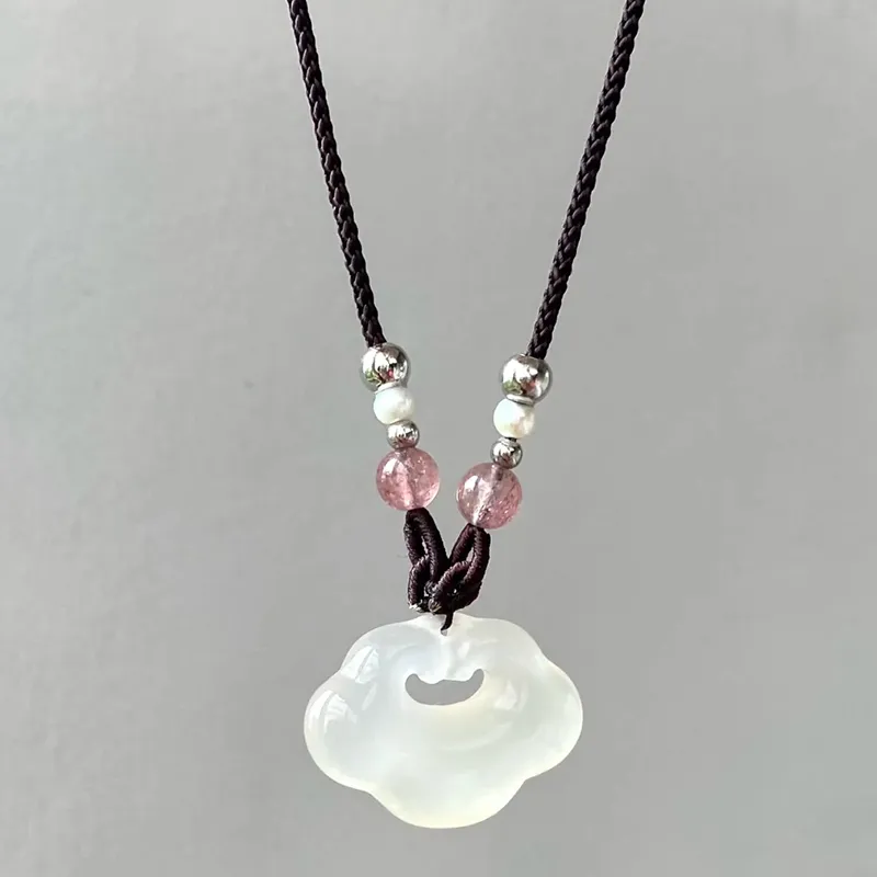 Bubble Scallops Chalcedony Necklaces Unisex-3