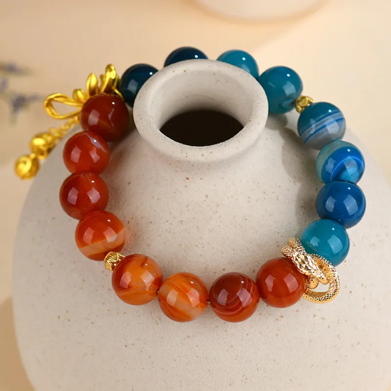Bubble Scallops Agate Jade Bracelets Unisex-2