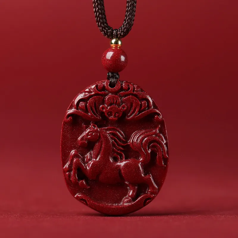 Bubble Scallops Reconstructed Cinnabar Necklaces Unisex-16