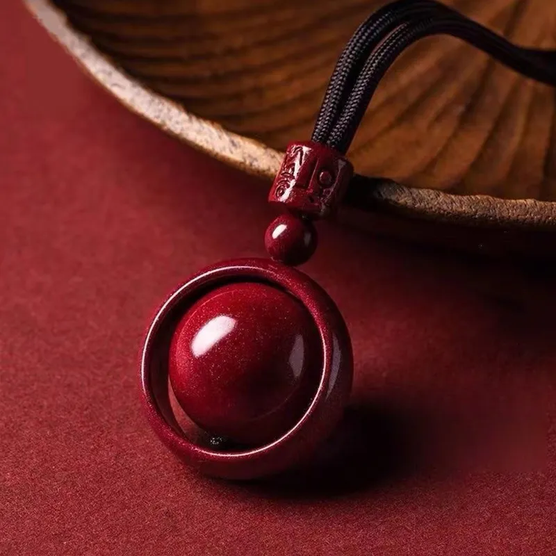 Bubble Scallops Reconstructed Cinnabar Necklaces Unisex-5