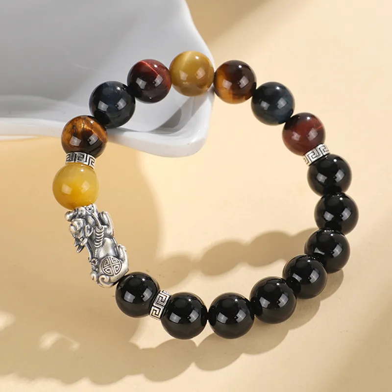 Bubble Scallops Tiger's Eye Stone Jade Bracelets Unisex-5
